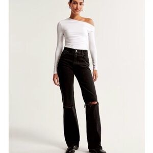 Abercrombie & Fitch high rise 90s relaxed, black Jeans